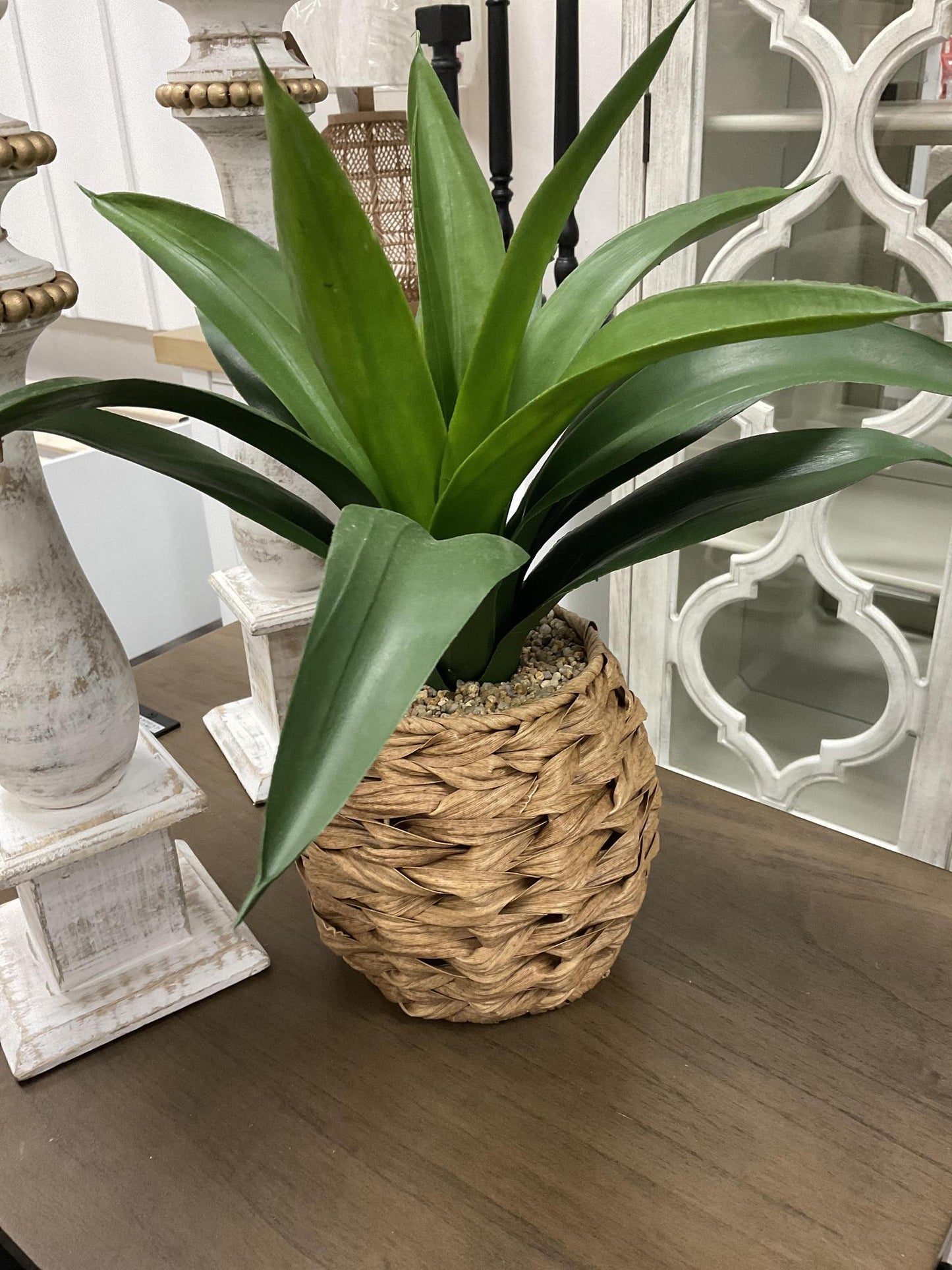 assorted foliage in round baskets