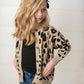 Kids Leopard Button Pocket Cardigan Fall Winter Sweater