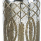 Etched Mercury glass bottle vase