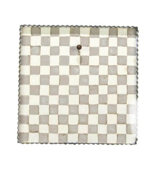 Putty and white checked mini gallery display board