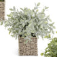 13” herbs in square woven basket