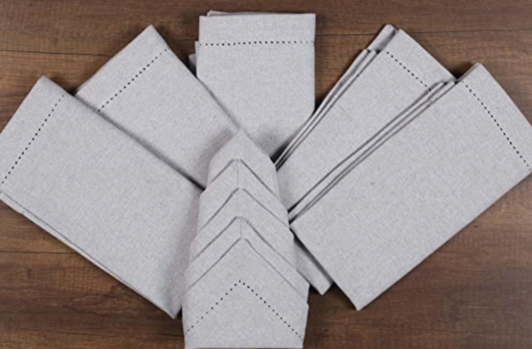 Slate Hemstitch napkin