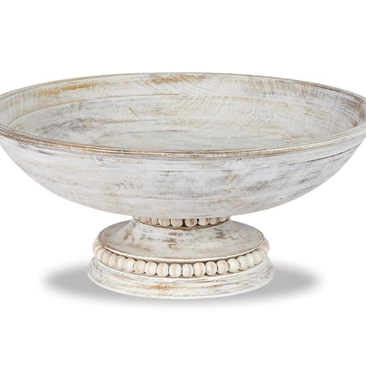 Mudpie beaded pedestal bowl