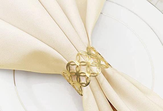 gold cut out napkin rings