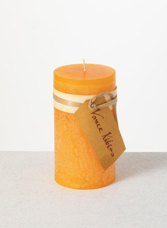 Orange pumpkin timber candle