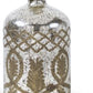 Etched Mercury glass bottle vase