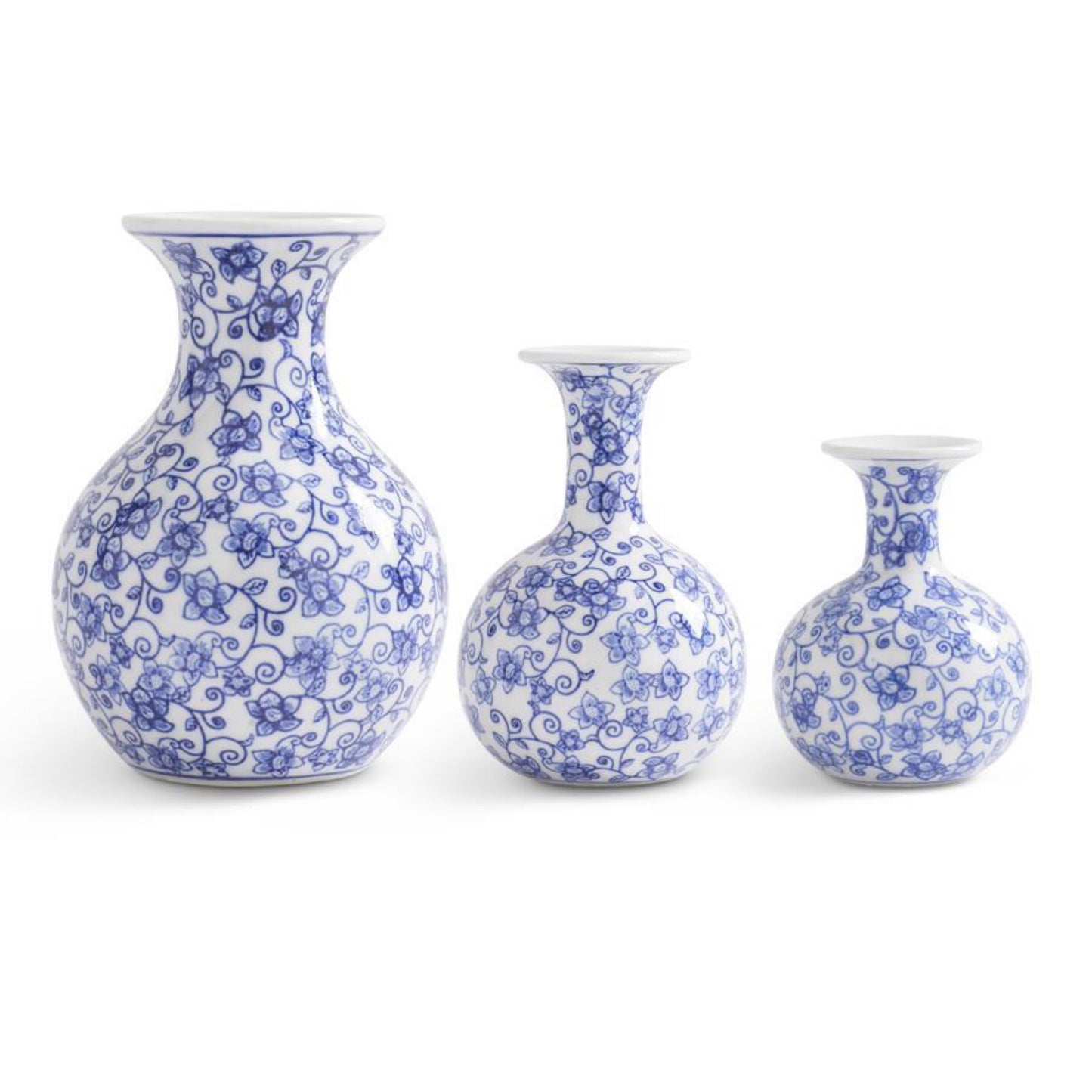 Vases blue chinoiserie