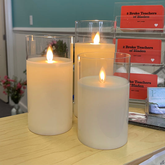 clear Glass Pillar Candle