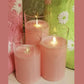 colored flameless glass candles