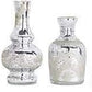 Assorted mini silver mercury glass etched bud vase