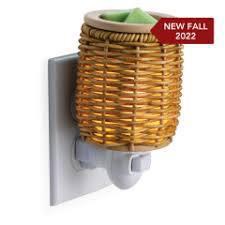 Pluggable Fragrance Warmer Wicker Lantern