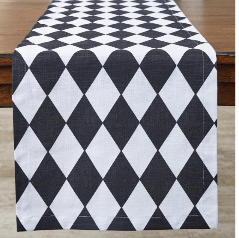 Harlequin table runner