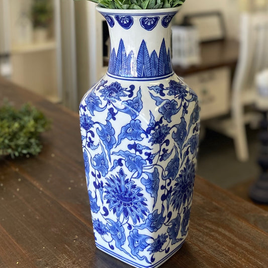 Blue 14” Vase