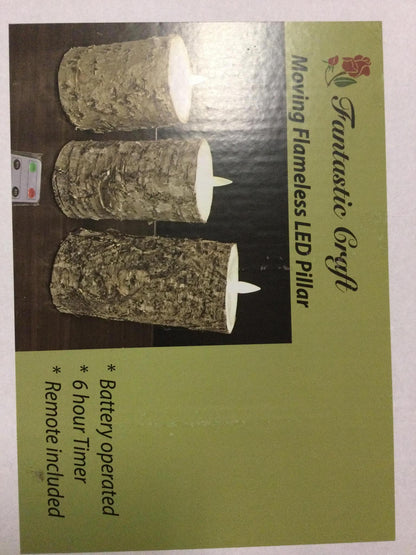 Birch pillar candles