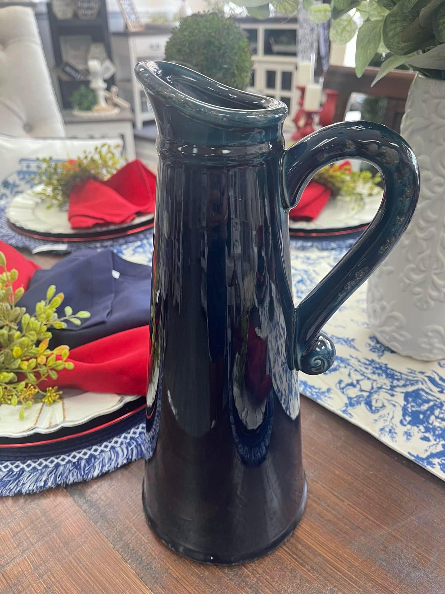 Navy Blue Pitcher