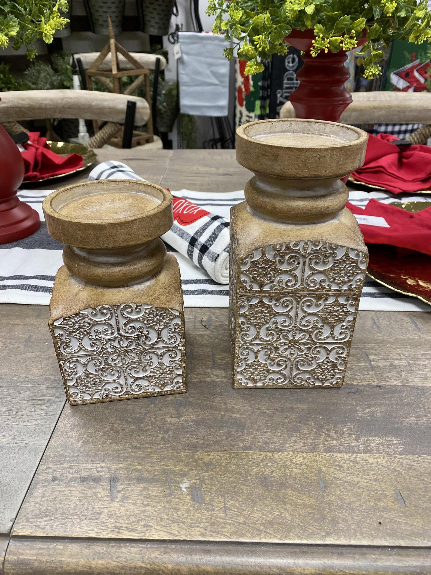 square pillar candle holder