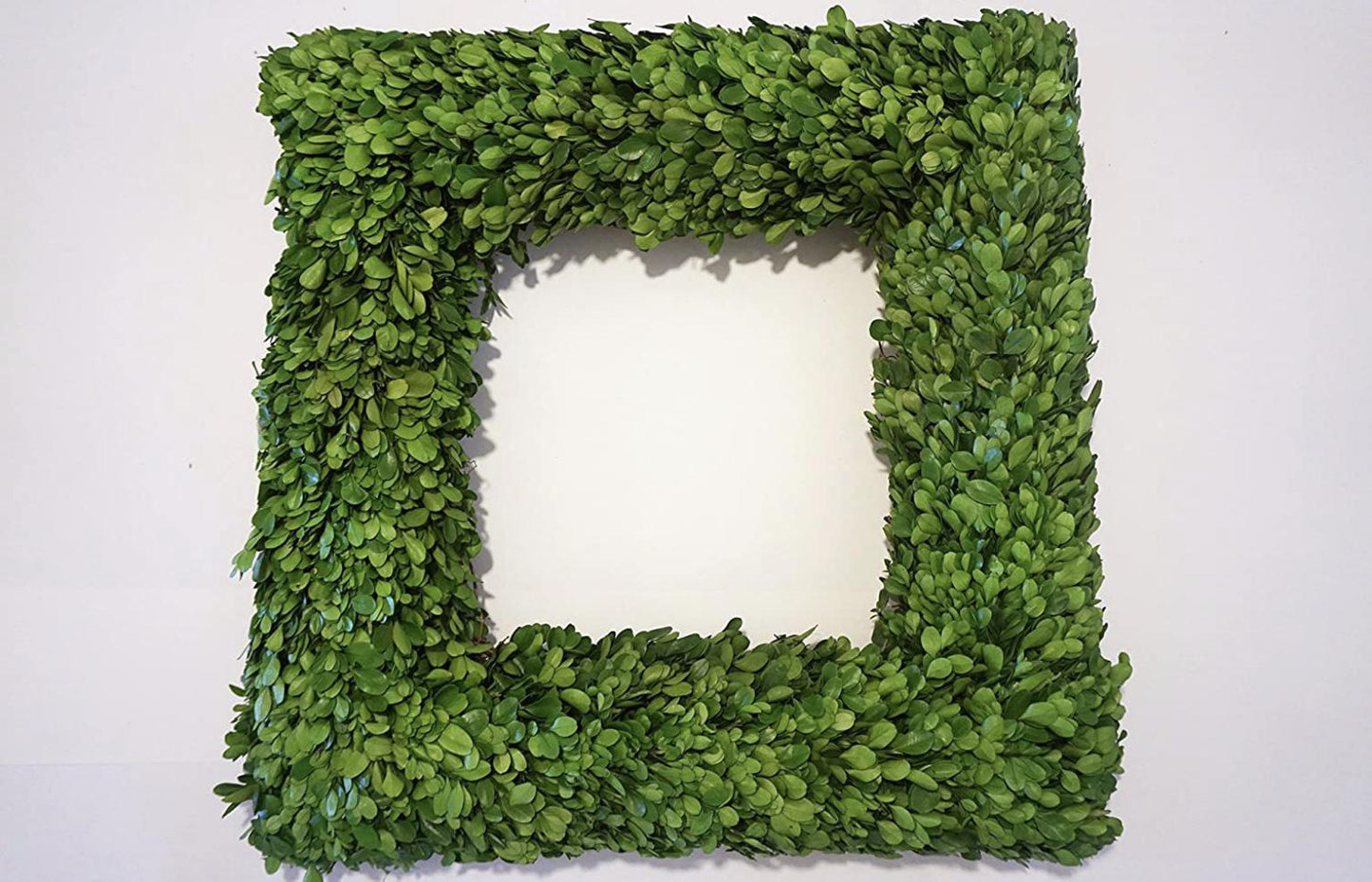 square boxwood wreath