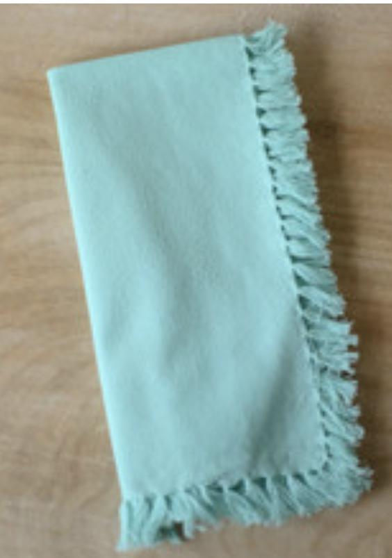 fringe napkin Aruba blue